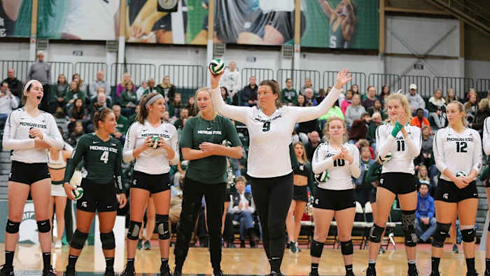 MICHIGAN STATE VOLLEYBALL (PHOTO:  MSU SID))